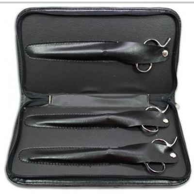 black PU leather scissors cases Pouches Holsters for  dog scissors set storage pet shears and tools